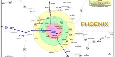 Phoenix bölgesindeki haritası