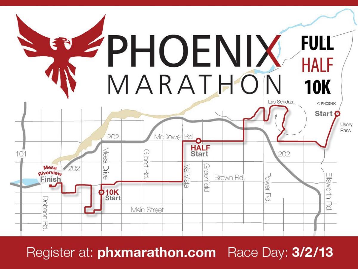 Phoenix maraton haritası