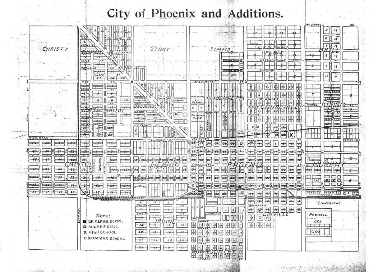 metro Phoenix haritası