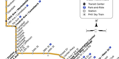 Valley metro otobüs güzergahı haritası